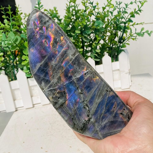 Natural Purple Labradorite Quartz Crystal Freeform Mineral Specimen 1120g - Picture 7 of 13