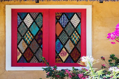 3D Farbquadrat M914 Fenster Film Drucken Aufkleber Haftendes Buntglas UV Amy