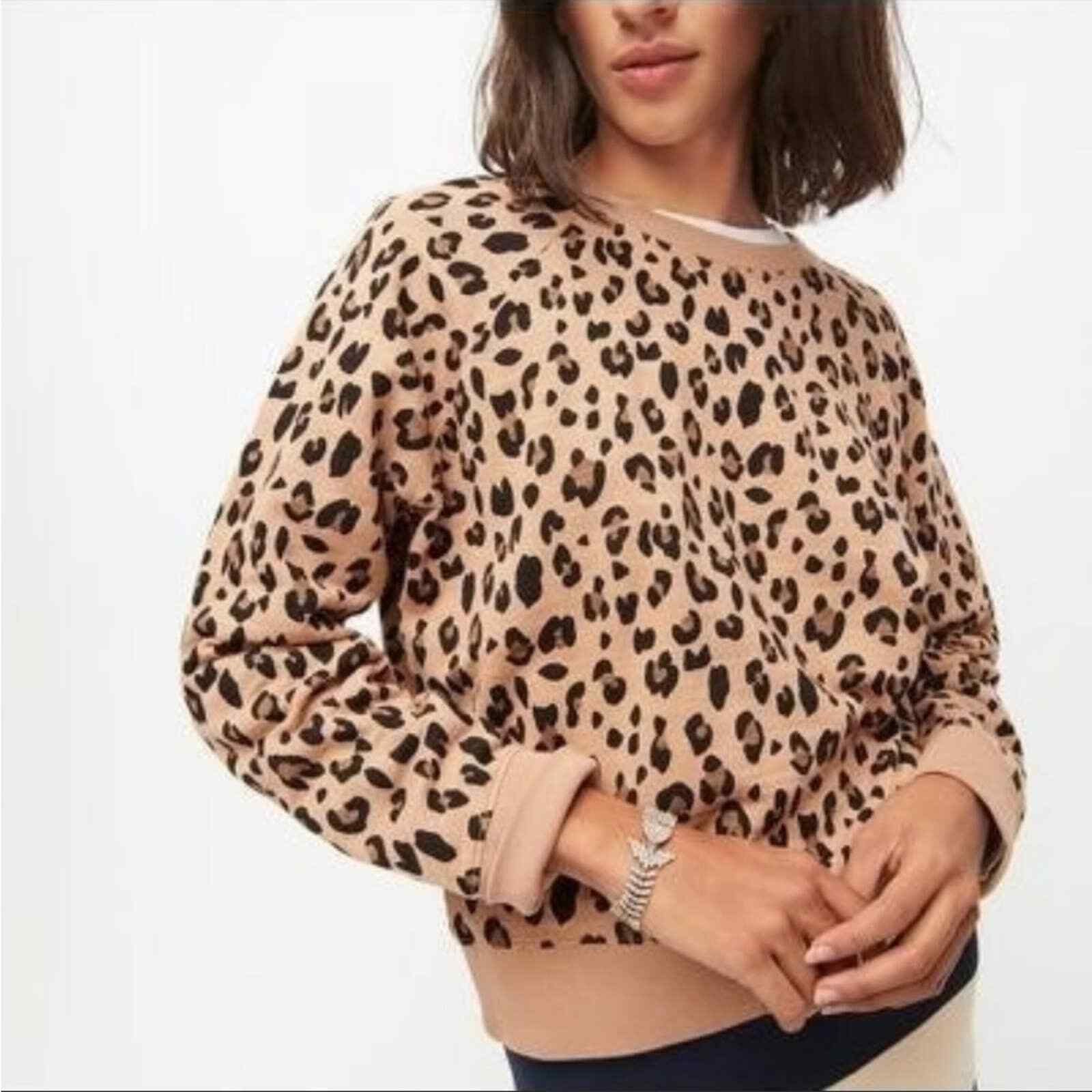 j crew leopard pullover