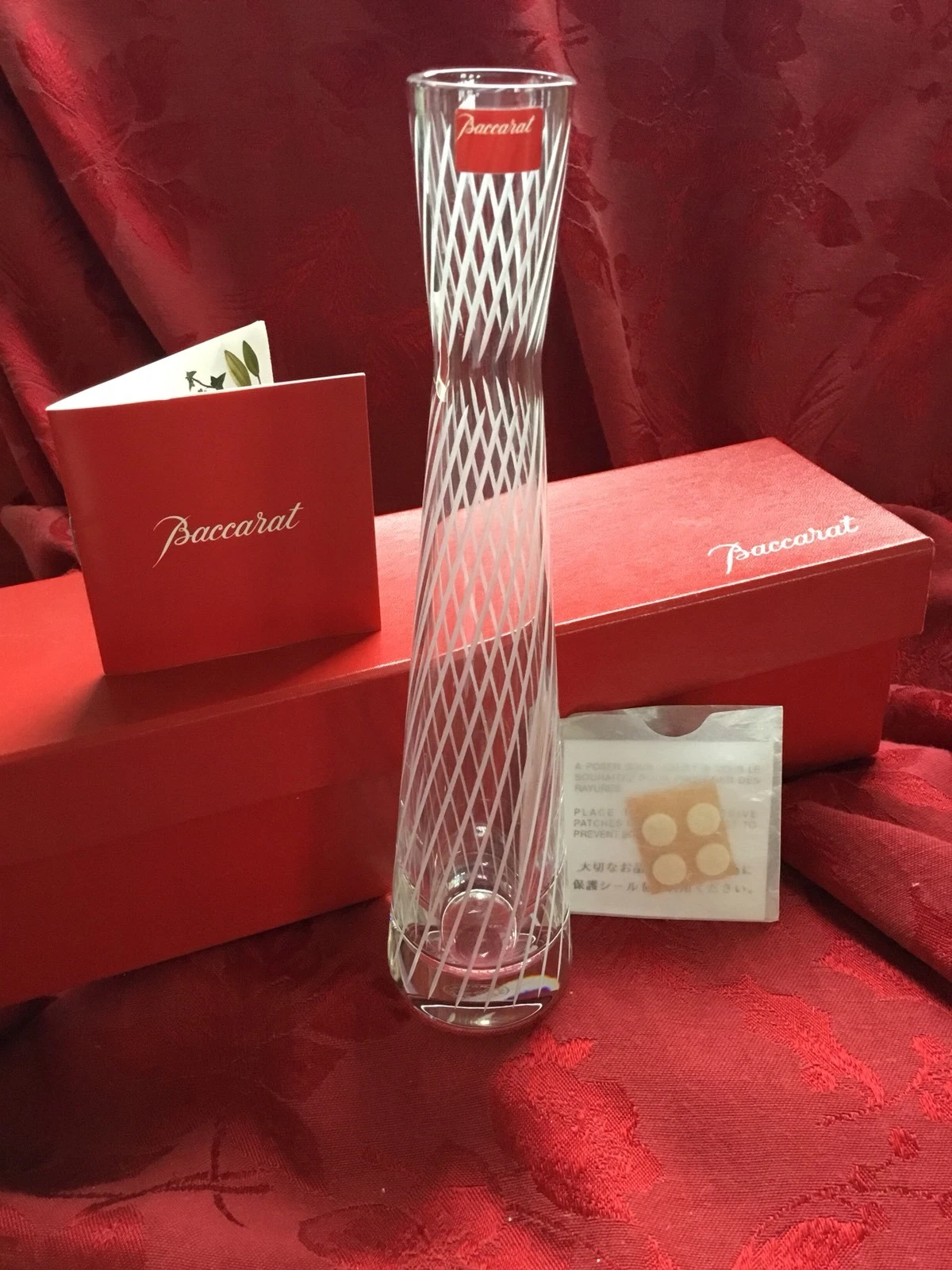 NIB FLAWLESS Exceptional BACCARAT Crystal MIKADO PASSION Hand Cut BUD VASE $360
Opens in a new windo