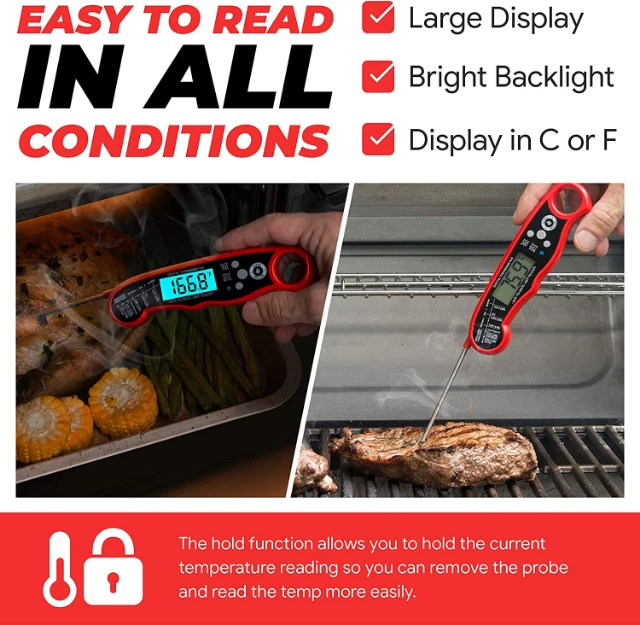 Meat Thermometer BBQ Grill Digital Food Cooking Probe Waterproof Fast Kitchen Meat Thermometer BBQ Grill Digital Food Cooking Probe Waterproof Fast Kitchen