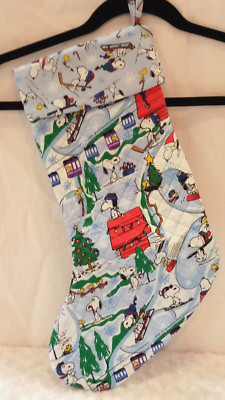 VERA BRADLEY ''PEANUTS'' Christmas Stocking ''Ski Slope Snoopy'' Pattern (Orig.$45.)