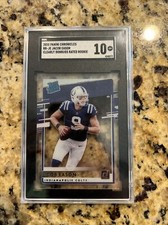 2020 Panini Chronicles Clearly Donruss Jacob Eason Rated RC #RR-JE Sgc 10
