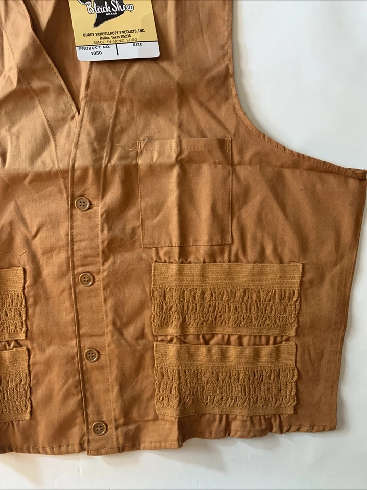MEN'S VINTAGE BLACK SHEEP BRAND DUCK HUNTING  SHELL VEST - SIZE MEDIUM Hong Kong - Image 3 of 4