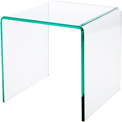 Plymor Clear Acrylic Green Glass-Look Beveled Edge Display Riser 8'' x 8'' x 8''
