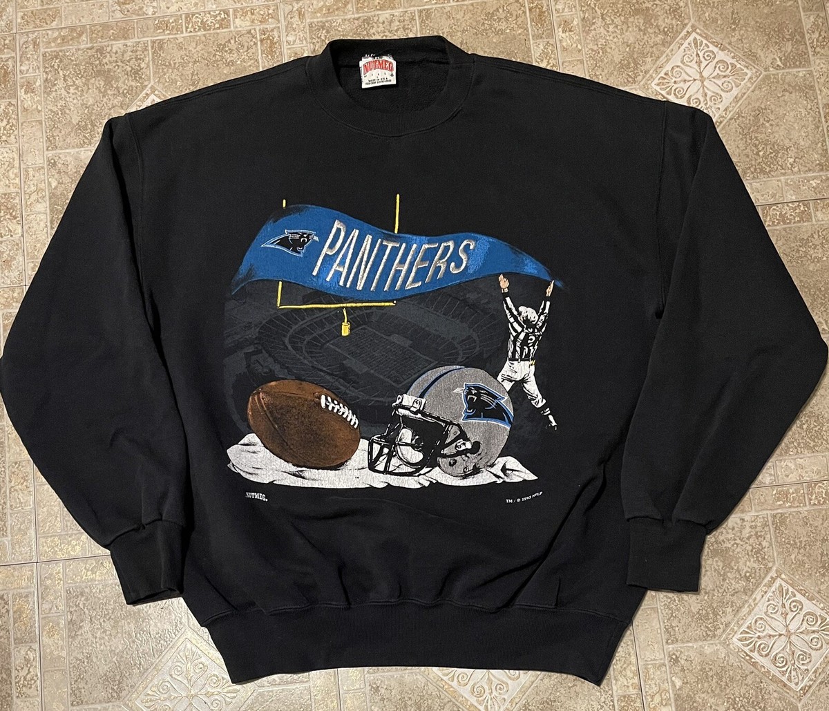 CAROLINA PANTHERS スウェットシャツ 1993年製USA製品 Vintage 1993 Nutmeg NFL Carolina Panthers Crewneck Sweatshirt