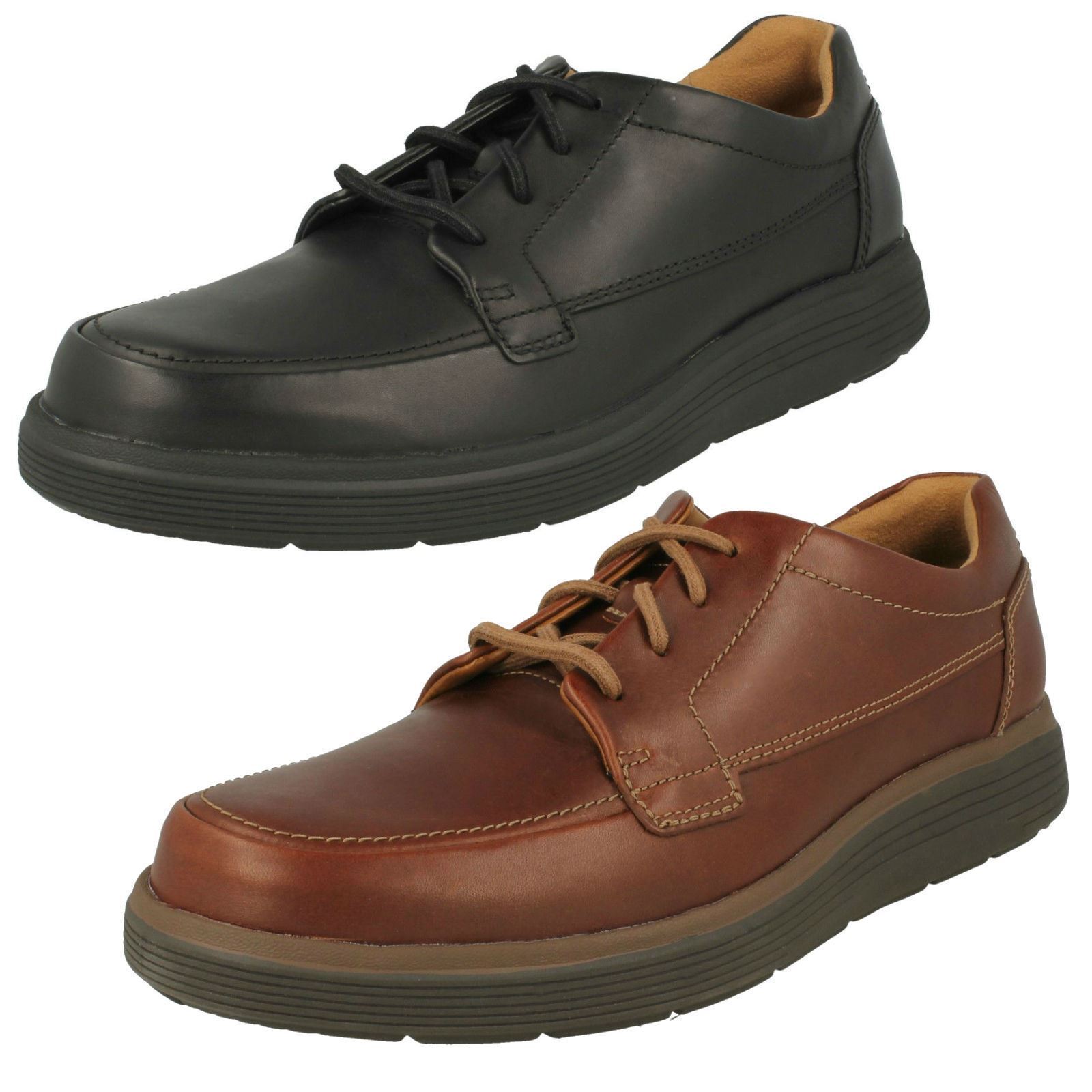 Mens Clarks Unstructured Un Leather Lace Up Shoes - H Fit | eBay