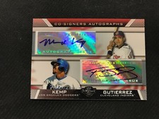 2007 Topps Co-Signers #CS-KG Matt Kemp Franklin Gutierrez Auto Cleveland LAD