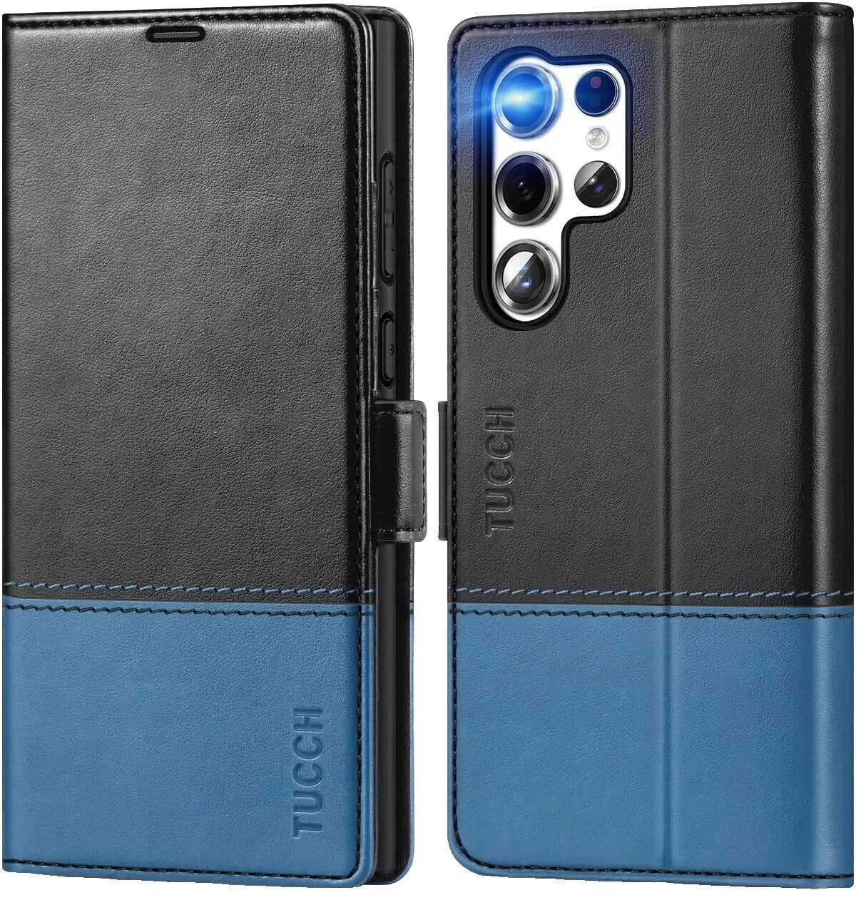 Teléfono celular Azul Cartera Casos