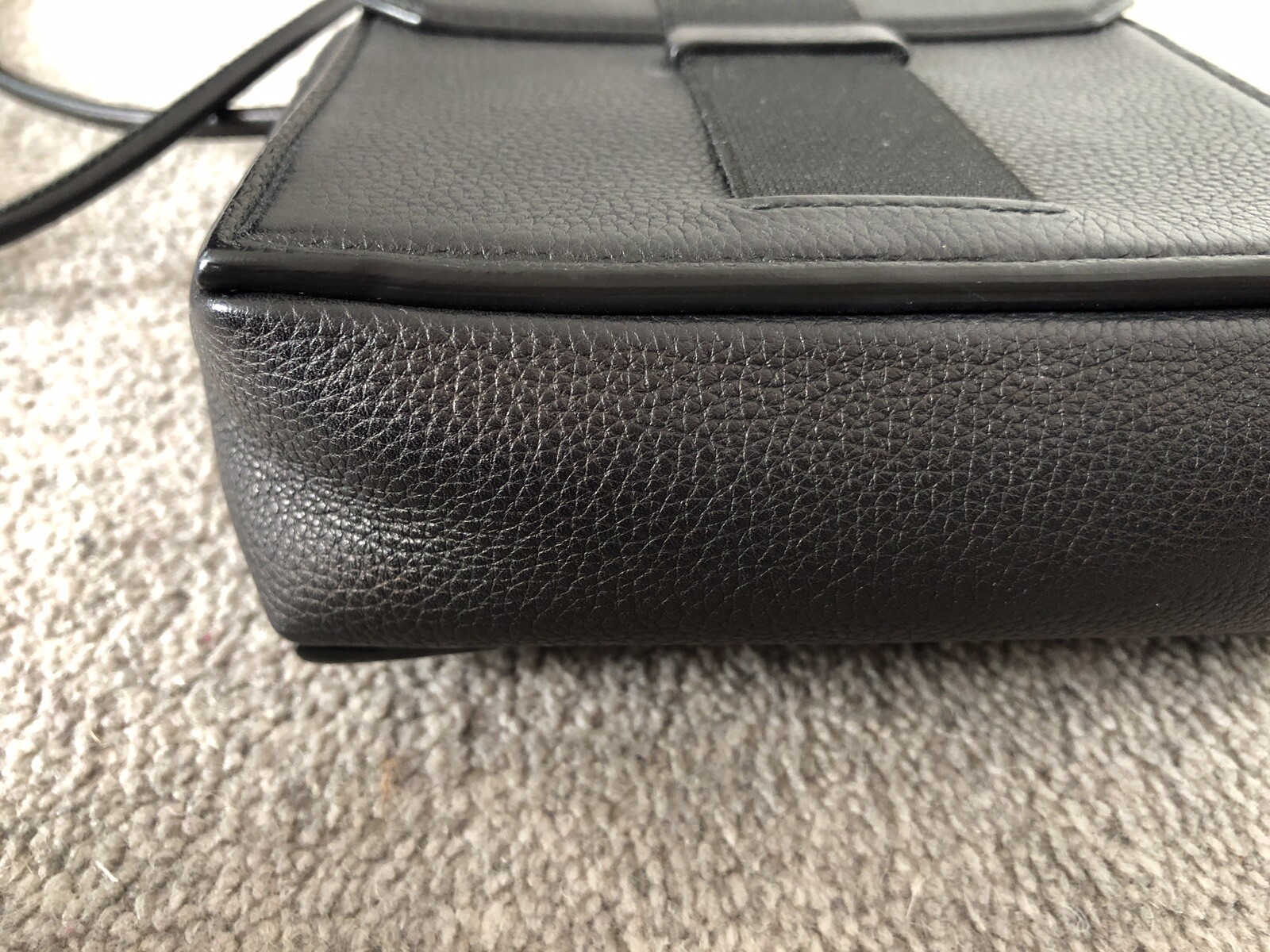 Christopher Kane Black Small Crossbody Leather Bag Gold Mini Shoulder