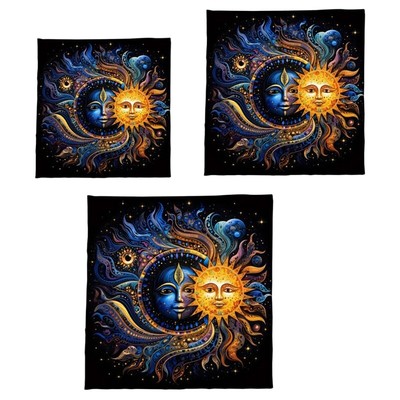 Moon & Sun Tarots Tablecloth Astrologys Witchcrafts Deck Cloth Wall Decors