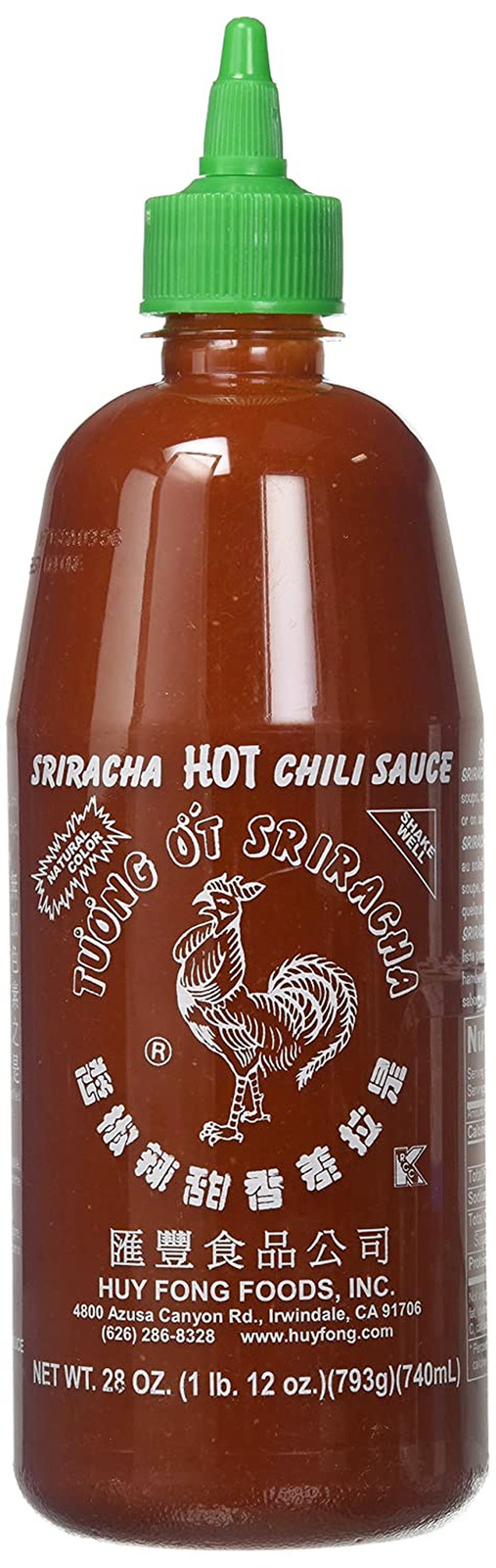 Brand New Huy Fong Foods Sriracha Hot Chili Sauce - 28 oz Large Bottle