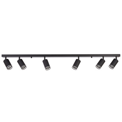 Polux Paris 6-Flammige Decken-/Wandleuchte GU10 Schwarz, dimmbar