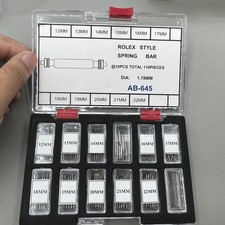 110 PIECES Dia 1.78mm RLX Style Spring Bar Assortment Watch Repair Kit Tool