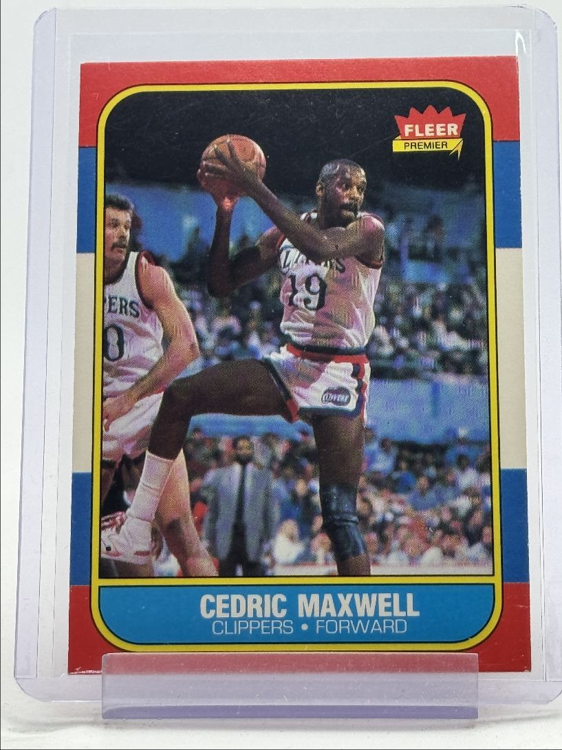 CEDRIC MAXWELL 1986-87 FLEER PREMIER NBA BASKETBALL CLIPPERS #70 A Q3562