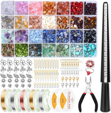 Ring Making Kit with Crystal Beads, 28 Colors Crystal Jewelry Making Kit with Cr