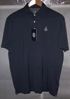 NEW GREATNESS WINS Polyester Spandex Polo Shirt BAYONNE GOLF CLUB Sz L Navy Blue