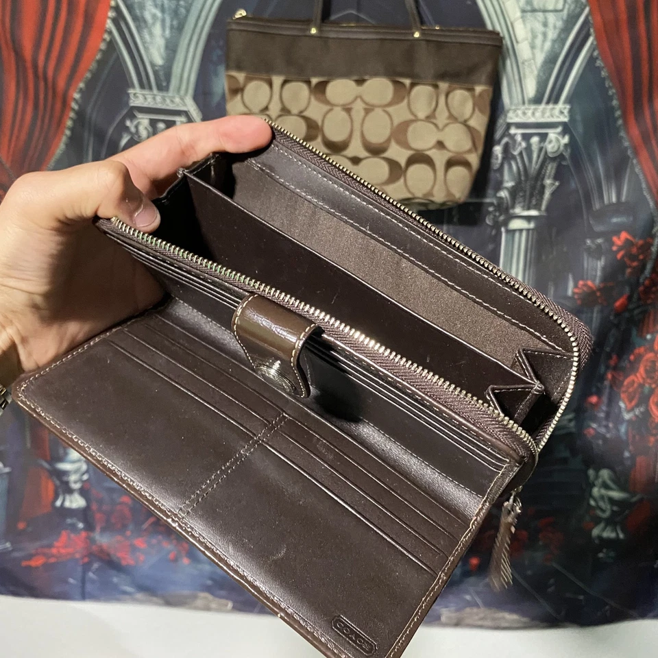 Cartera Coach vintage con billetera a juego Y2K Preppy Designer H0868-11691 Foto 3 de 4