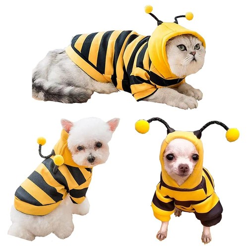 Funny Dog Hoodies Sweatshirt Holiday Cat Sweater Warm Dog Clothes for Small D... - Picture 4 of 7