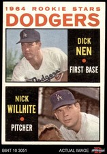 1964 Topps #14 Dick Nen / Nick Willhite Dodgers RCs RC 7 - NM