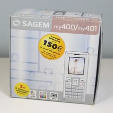 Vintage Rare SAGEM my400X Phone Black International Italian In Box Complete