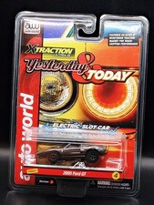 Auto World HO Slot Car Silver 2005 Ford GT MOC