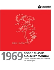 1969 Dodge Super Bee and Coronet Chassis Factory Assembly Manual 440 500 RT