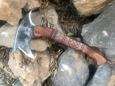 Handmade Carbon Steel Tactical Axe Hatchet For Hunting Hiking & Camping
