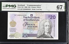 Scotland 20 Pound 2000 P 361 Commemorative Superb Gem UNC PMG 67 EPQ