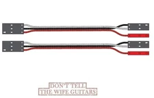 2 ( REAL ) EMG SOLDERLESS QUICK CONNECT ACTIVE PICKUP CABLE 3 PIN 11 IN & 15 IN