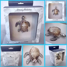 NIB TOMMY BAHAMA Sea Turtle Seashell Wine Bottle Stopper New in Box