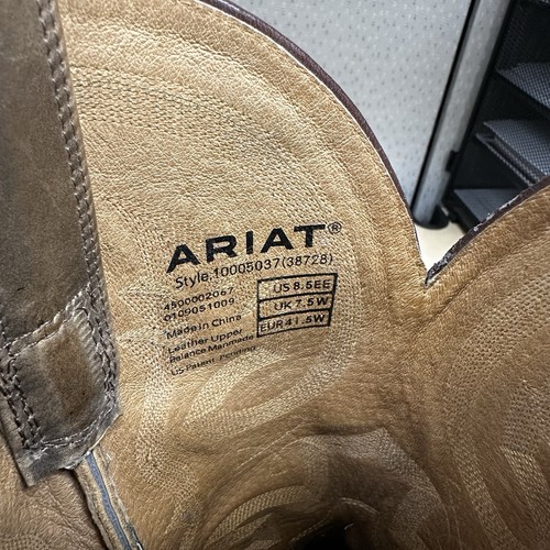 Ariat Men’s Quantum Crepe Brown Leather Western Cowboy Boots 8.5 EE 10005037 - Picture 9 of 12
