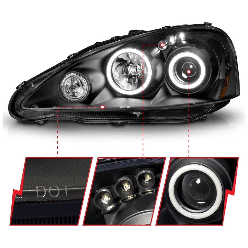 Anzo 121197 Headlights Driving Head lights Headlamps Set of 2 Left & Right Pair Foto 3 de 4