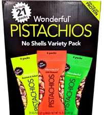 Wonderful Pistachios Variety Pack 21 x 0.75 Oz EXP 09/2026
