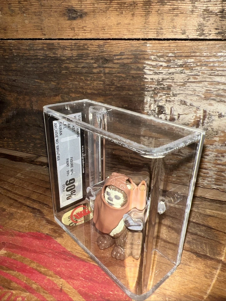 Figura de colección Wicket W Warrick Ewok Star Wars ROTJ Kenner 1984 clasificación AFA 90% Foto 4 de 4