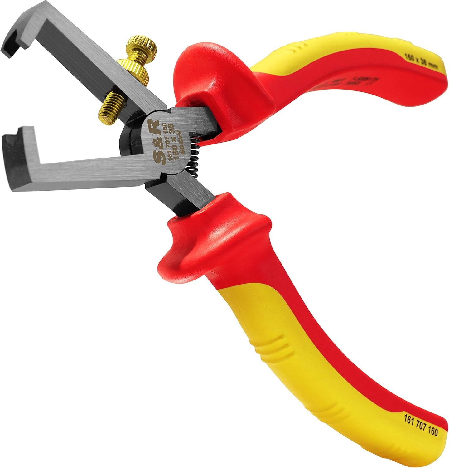 S&R VDE Stripping Pliers 160mm – 1000V Insulated Wire Stripper | Chrome Vanad