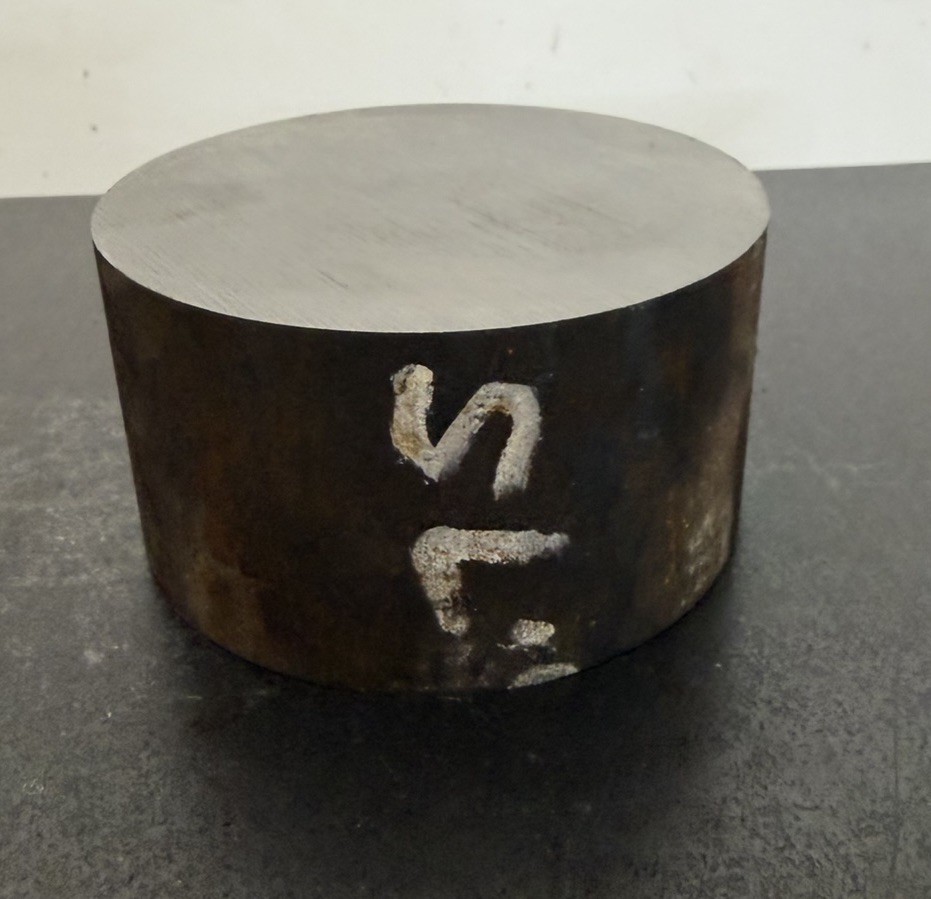 4140 Alloy Steel Rod Round Heat Treat Machine 3.75” Dia x 2” Long