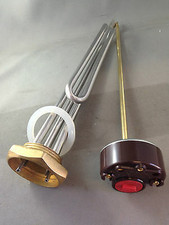 SOLAR HOT WATER TANK  HEATING ELEMENT  1800W  1 1/4" BSP  WITH ROD THERMOSTAT