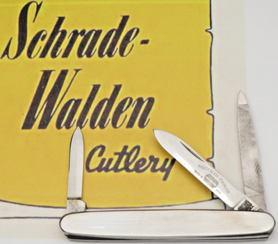 Vintage Pre-1974 SCHRADE WALDEN NY USA Three-Blade Penknife All Stainless MINT