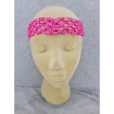 Pink Crochet Headband Elastic Stretchy Hair Band Accessories