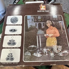 Vintage Irvinware #2090 Two Or Single Tier Tray Open Box, 10-12”D & 7"  2080