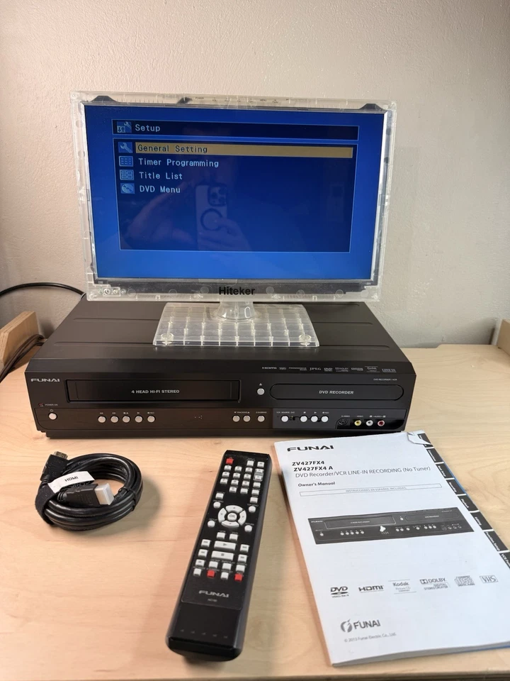 Funai ZV427FX4 DVD-рекордер видеомагнитофон комбинированный плеер передача VHS новая открытая коробка - Изображение 3 из 4
