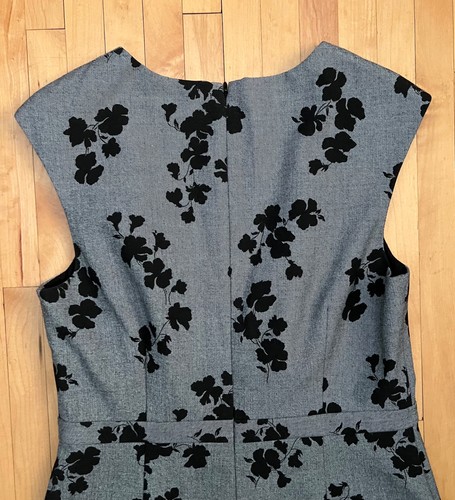 Ann Taylor Sleeveless Dress - Gray/Black Floral - Fully Lined - Zip - Size 2 - Picture 7 of 14