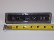 Vtg 1968 Plymouth Fury Ii Car Vehicle Fender Emblem Badge 2786335