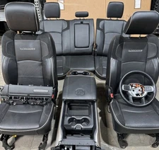 2019-2025 Ram Larmie 2500/3500/4500 Black Leather Front/Rear Seats w/console