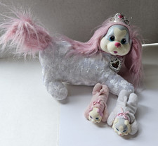 Puppy Surprise Sparkle White Mom Dog w/ 2 Puppies Babies Stuffed Plush 2015