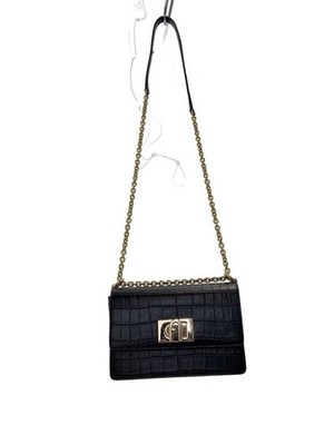 Furla Shoulder Bag MINI CROSSBODY Bafkaco Leather Blk 1927 Used