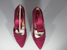 Nine West Red/Wine Pintuck, Pointed Toe Suede Dress Pumps Size 8.5M