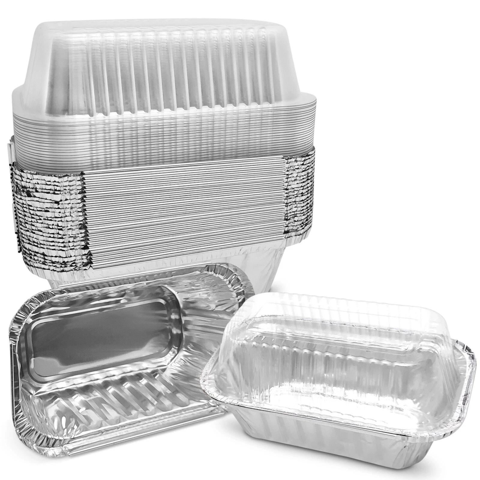 100 Pack mini loaf pans with lids Disposable Aluminum tins, free shipping US