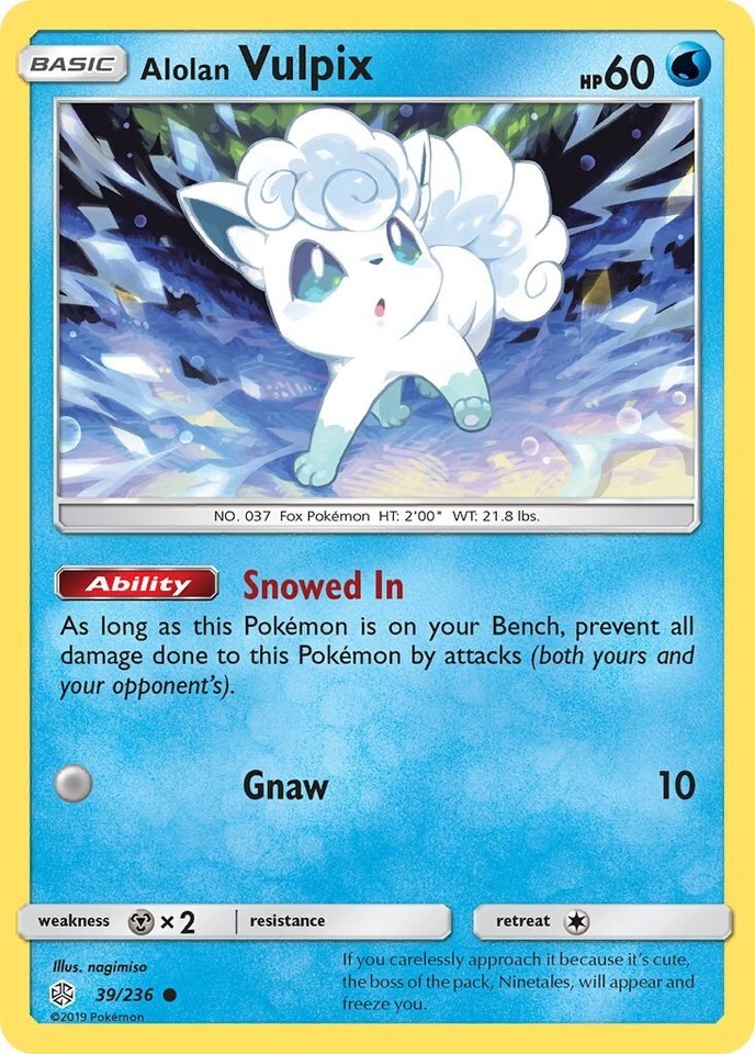 Alolan Vulpix 39/236 Sm-Cosmic Eclipse - 1 of 1